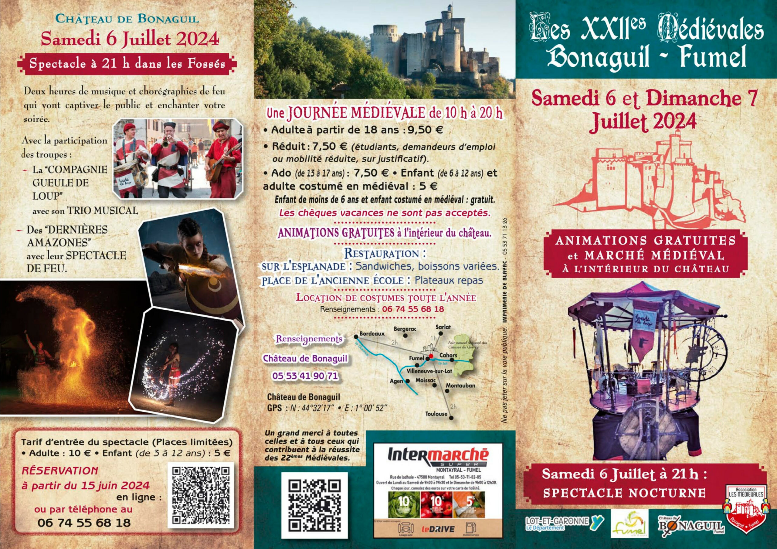page 1 du dépliant des medievales 2024